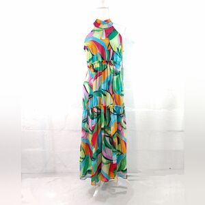 NICOLE MILLER PRINT DRESS NEW WITH TAG (317)